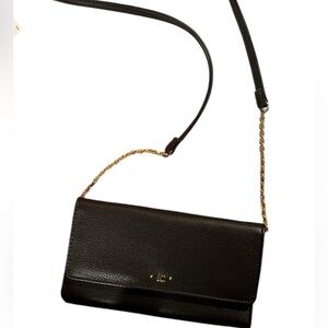 Lauren Conrad trifold black cross body bag